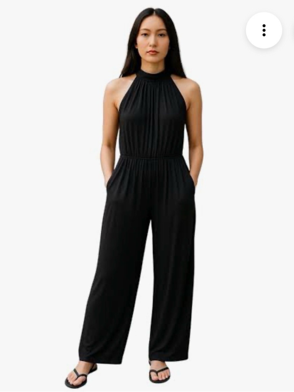 Trina Turk Becca Heathered Gray Halter Neck Lounge Jumpsuit - Size XS